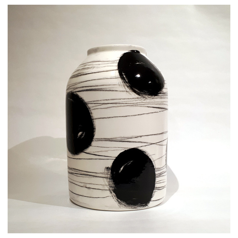 XXL Black & White Vase of Rita