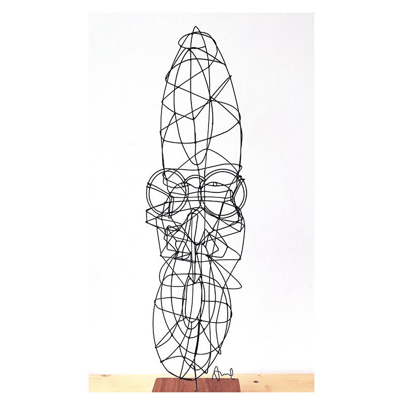  Visage 07 Head wire sculpture