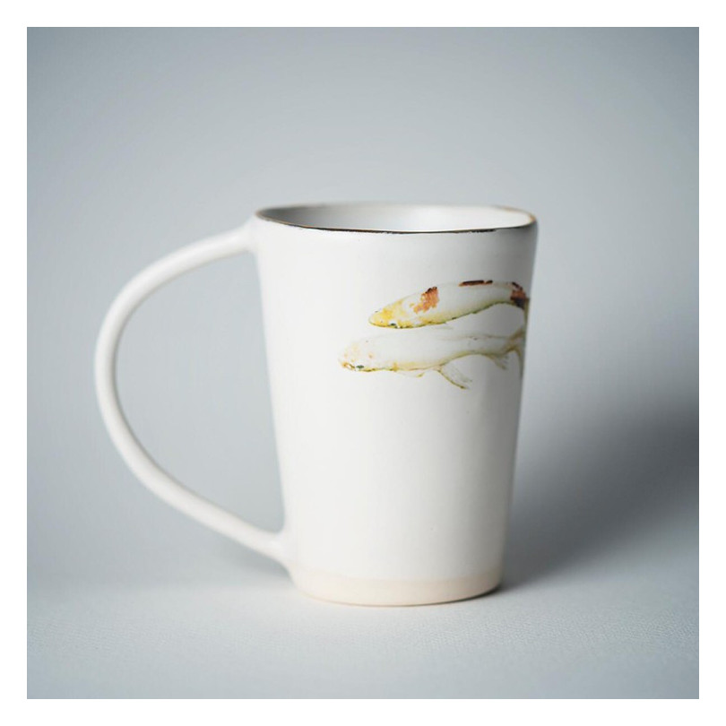 KOI FISH mug, creative handmade mug with Koi fish decoration