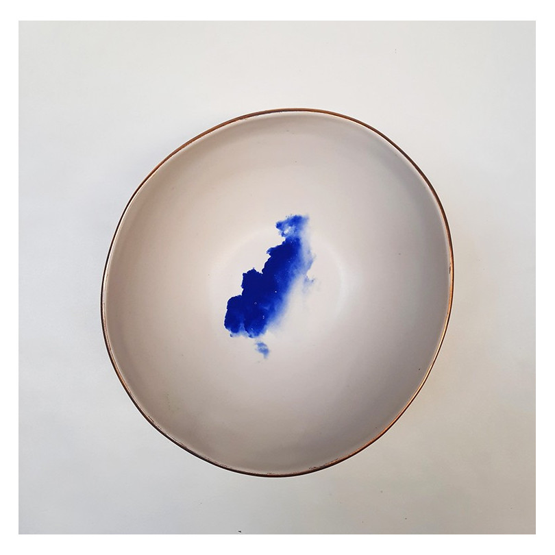 NUAGE bol, bol en céramique décoré de nuages bleus