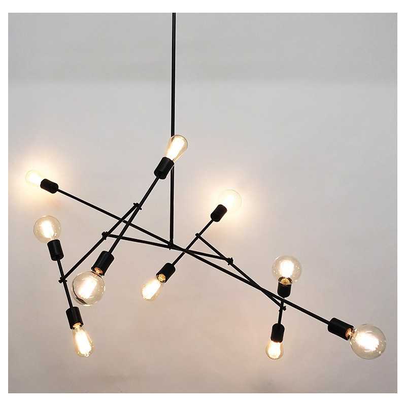 Chandelier Lamp By Ici Et, Black Pipe Ceiling Light Fixture