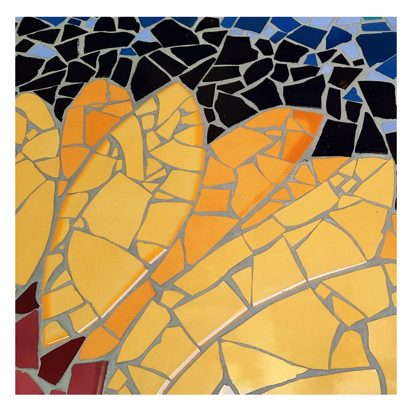 SUNFLOWER - Girasol mesa redonda en mosaico