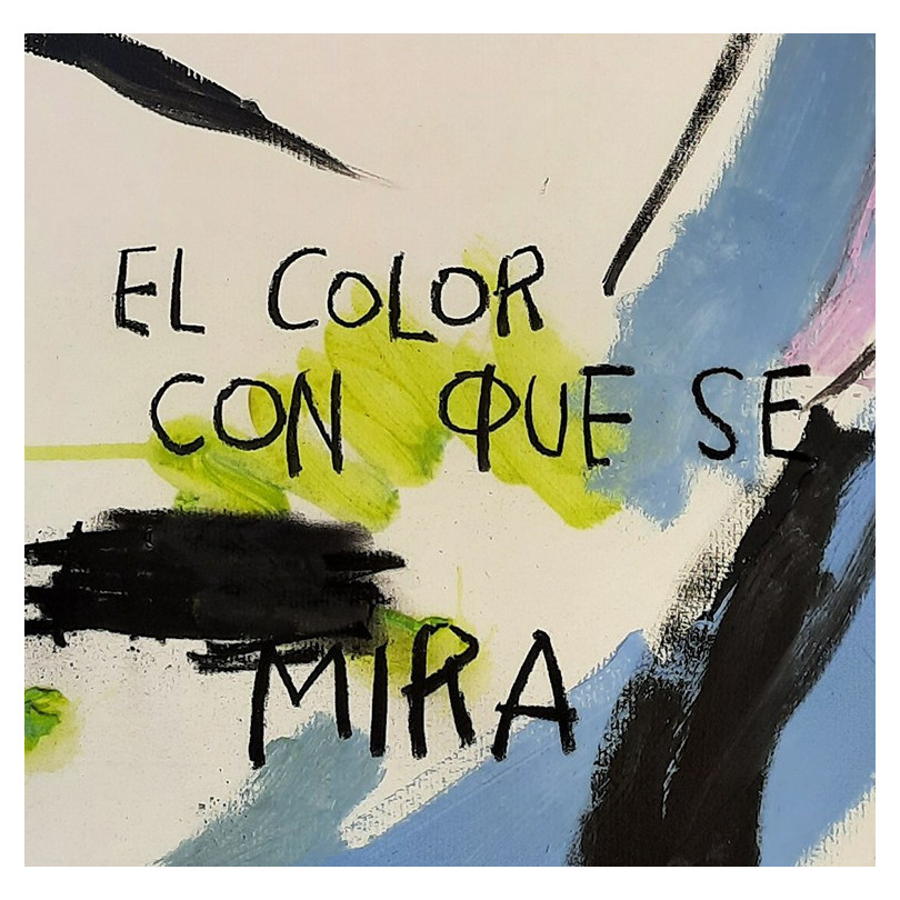 EL COLOR CON QUE SE MIRA painting on cardboard by The Catman