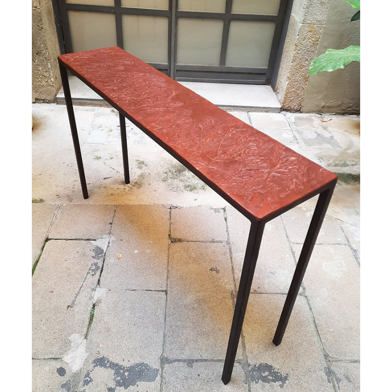 EMPREINTES Olive, hand made table-console 