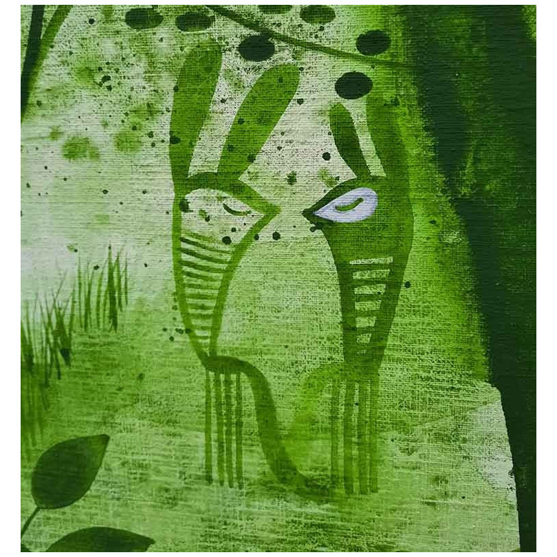 GUSPIRUS IN GREEN FOREST pintura de Vanessa Linares