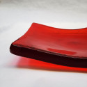 ONA RECTANGULAR red glass vacuum-pocket