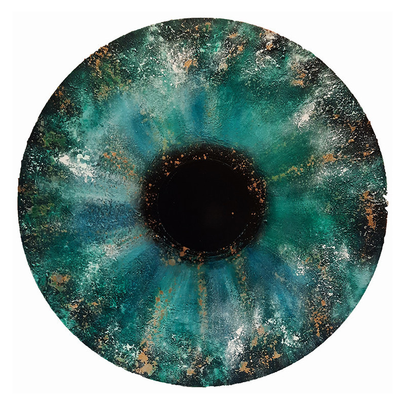 IRIS 01 circular painting by Fortuny