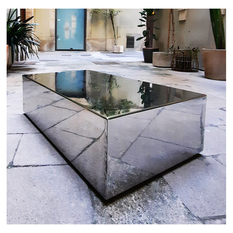 MONOLITH stainless steel coffee table