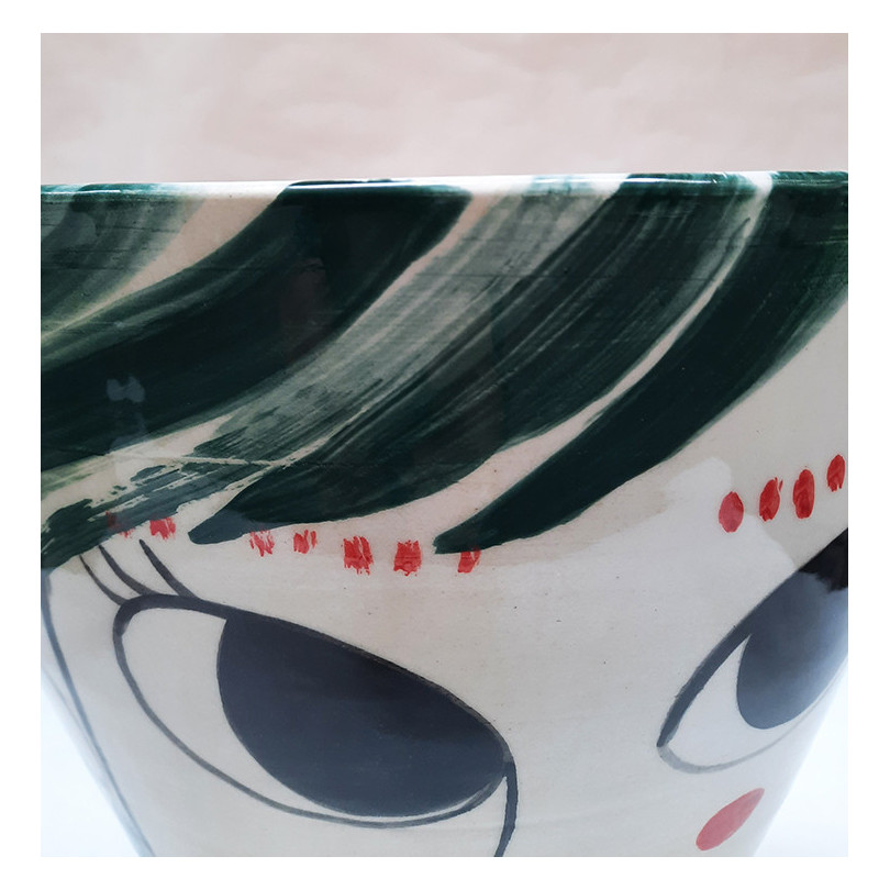 PICNIC GIRL XL hand painted ceramic vase