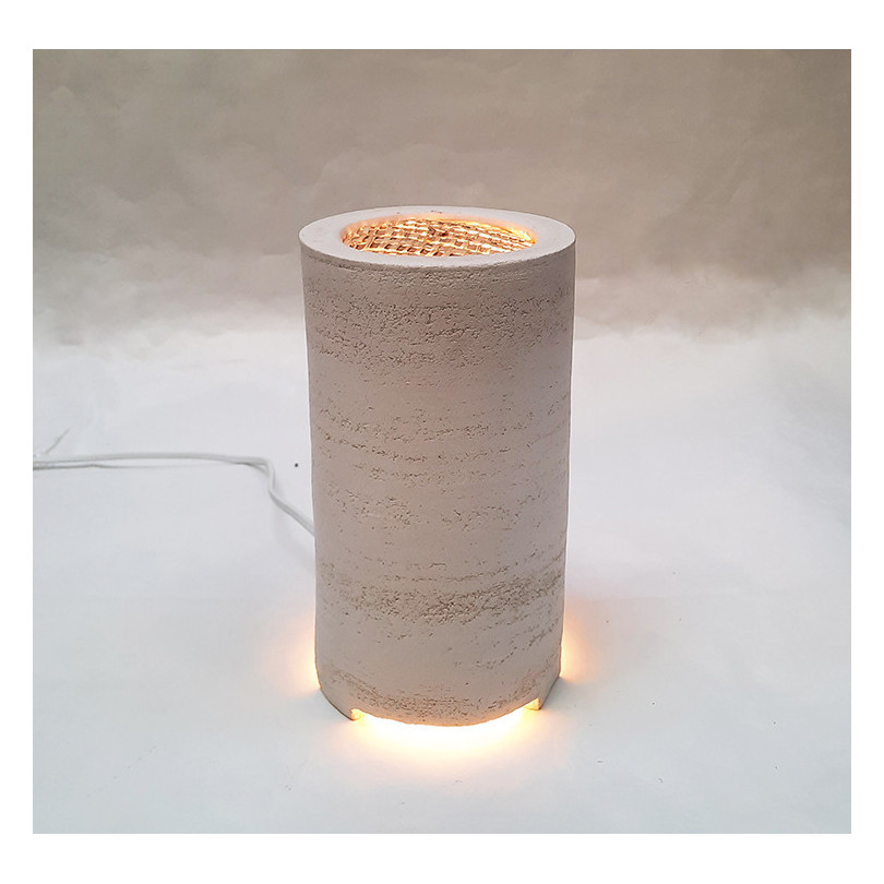 RAFIA 02 lámpara de mesa en ceramica y rafia