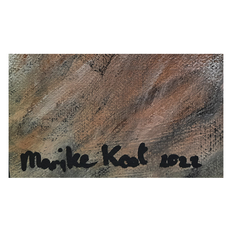 HARE tableau, portait de lièvre peint par Marike Koot
