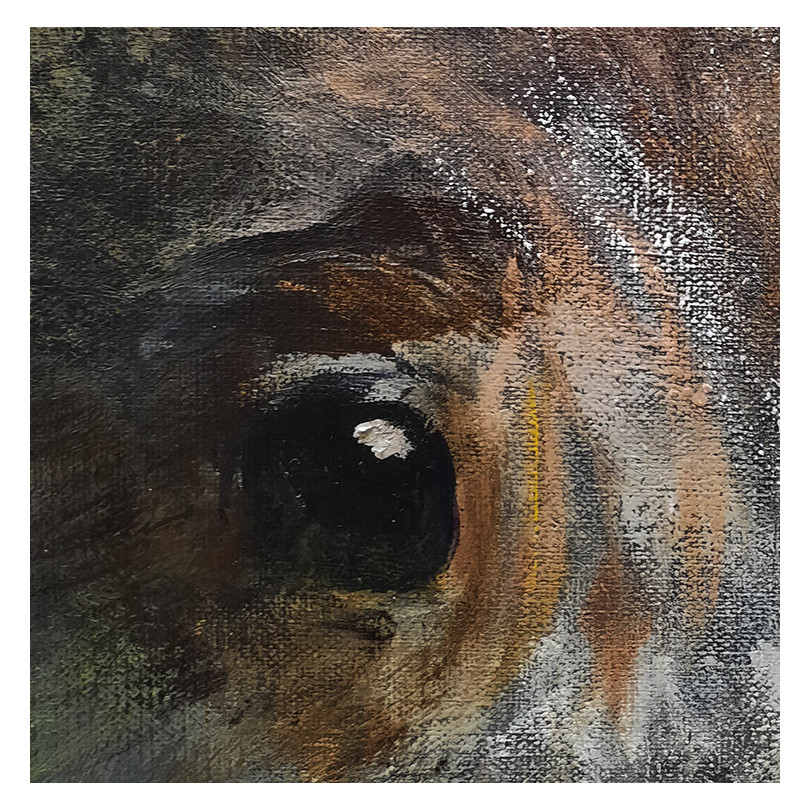 WILD BOAR tableau, portrait de sanglier peint par Marike Koot