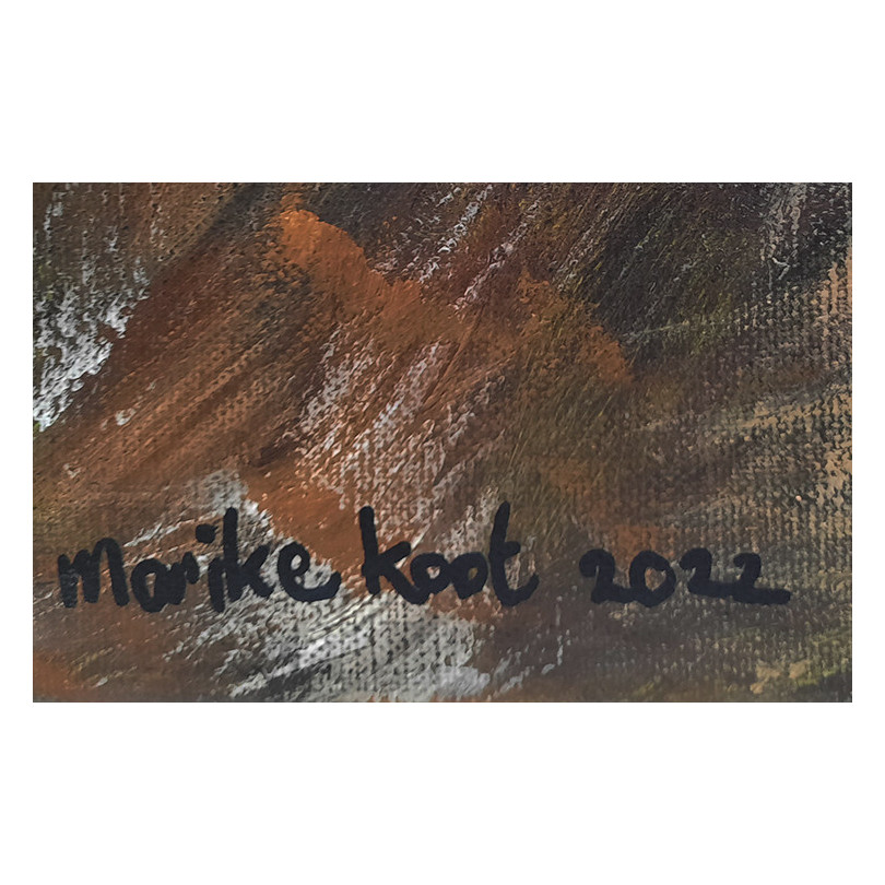 WILD BOAR pintura. Retrato de jabalí pintado por Marike Koot