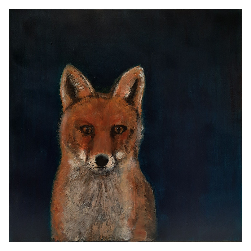 FOX pintura, retrato pintado de zorro de Marike Koot