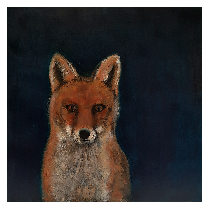 FOX painting, Fox portrait artwork by Marike Koot