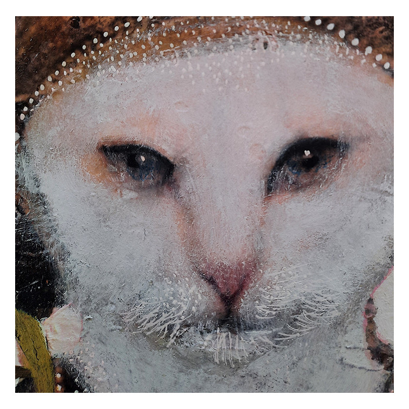 AGATHE retrato pintado de gata