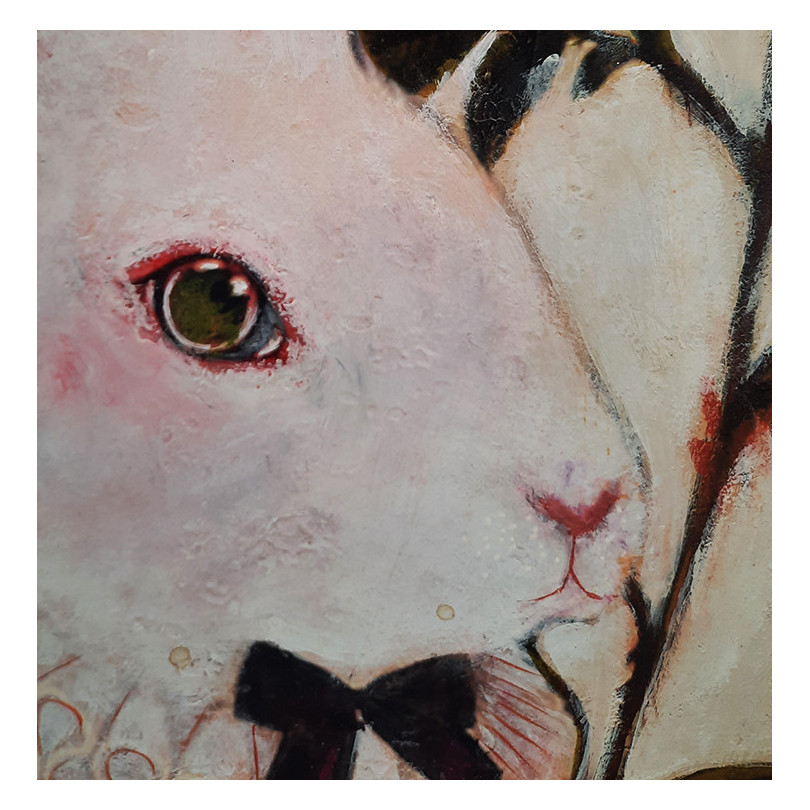 ANGE animal portrait painting by Karenina Fabrizzi