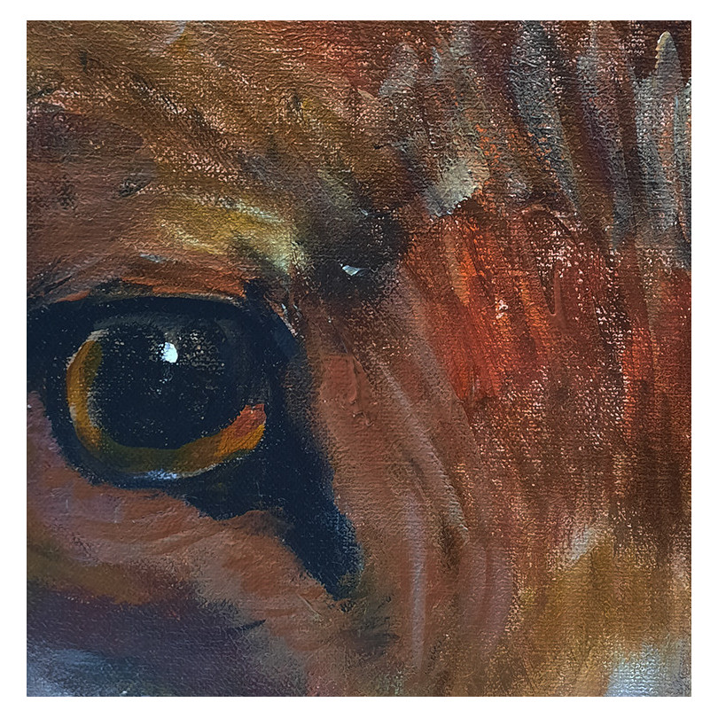 YOUNG FOX painting, portrait by Marike Koot