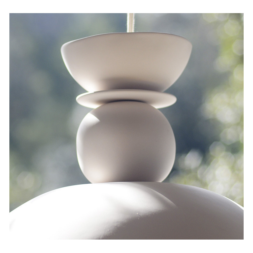 XL WHITE CALIZ ceramic pendant lamp