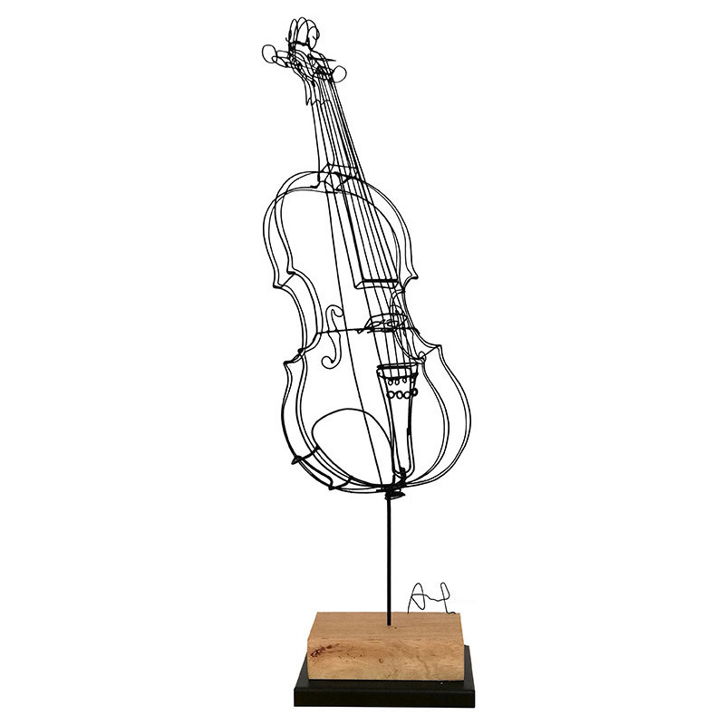 sculpture Chat violoncelliste