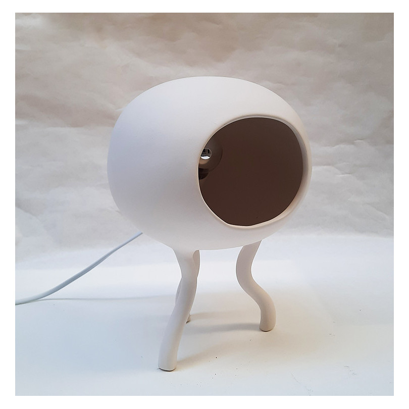 TARTALO lámpara de mesa en ceramica blanca