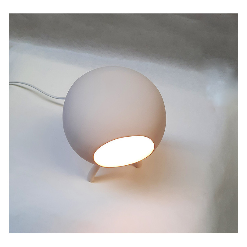 TARTALO lámpara de mesa en ceramica blanca