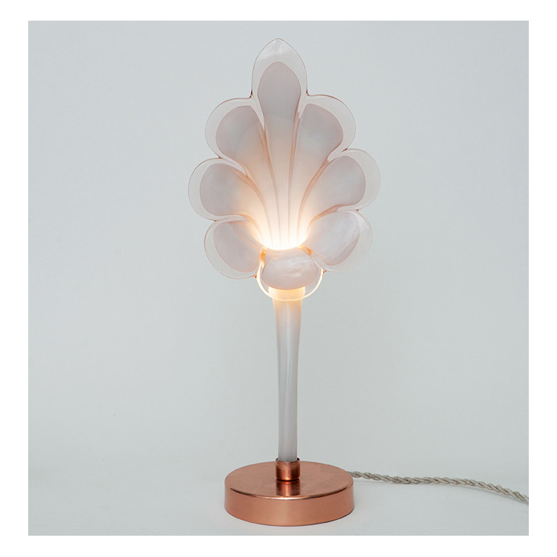 PISTIL lámpara de mesa con flor en cristal de Bohemia