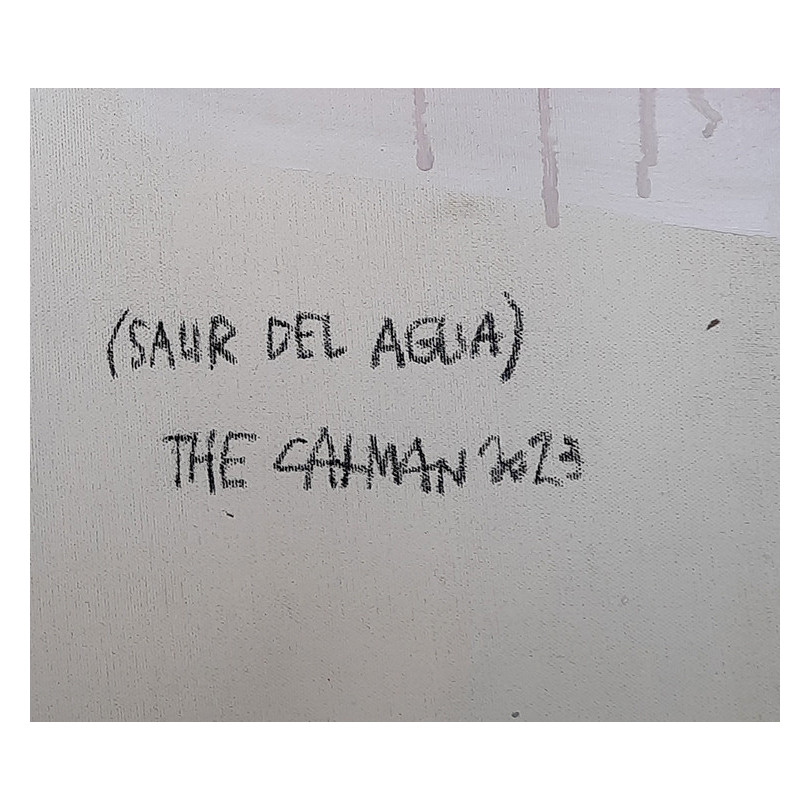 SALIR DEL AGUA painting, one-off piece by theCatman