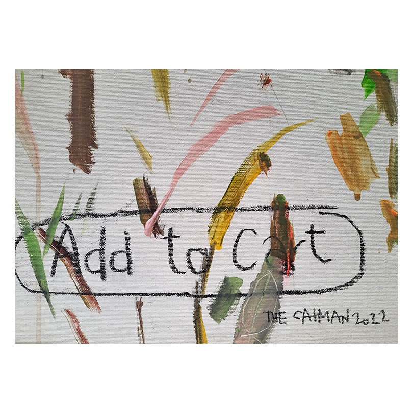 ADD TO CART painting, artwork by The Catman