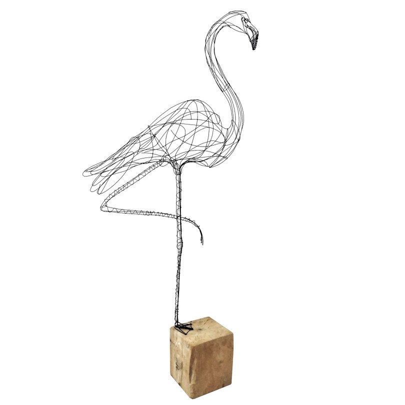 Pink Flamingo wire sculptue. One-off piece