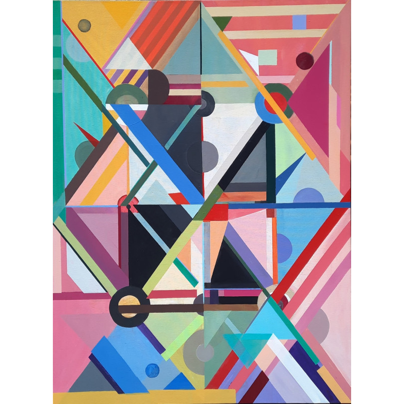 AD Infinitum Nº2 abstract geometric painting by Mainman