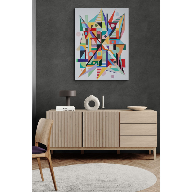 Geometric abstract and colorfull painting by Mainman