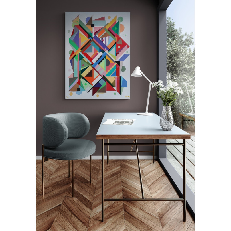 Geometric abstraction painting by Mainam (Pedro Martinez Marín)