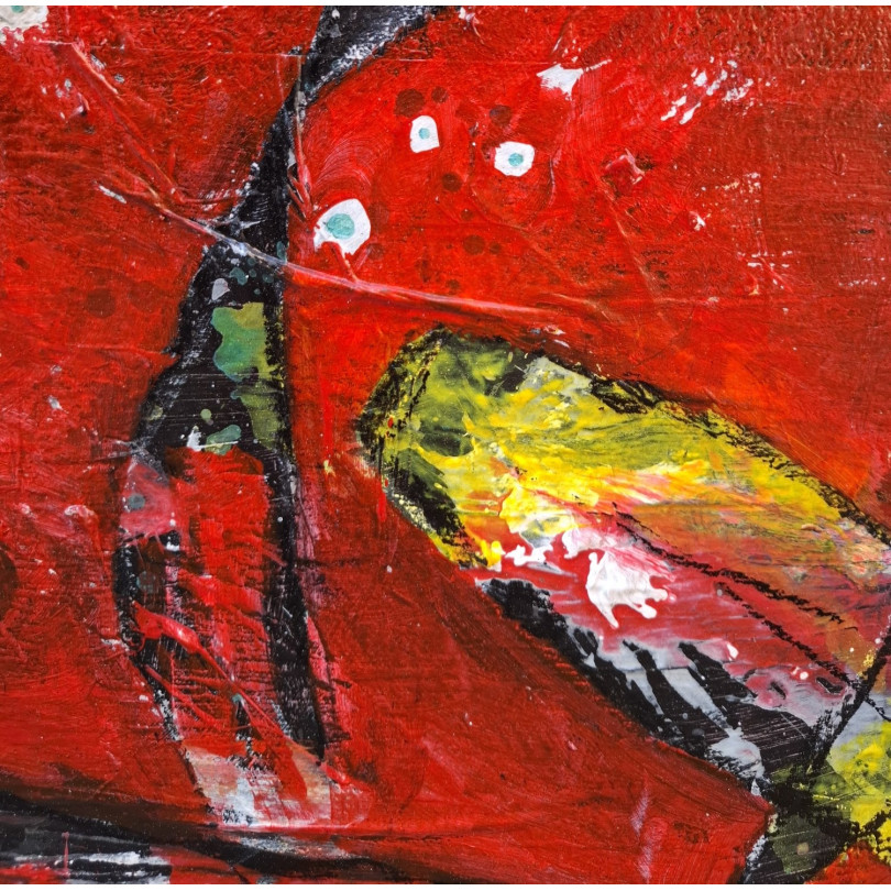 LOOKING FOR A KISS peinture orginale de The Catman pour la galerie Ici et Là
