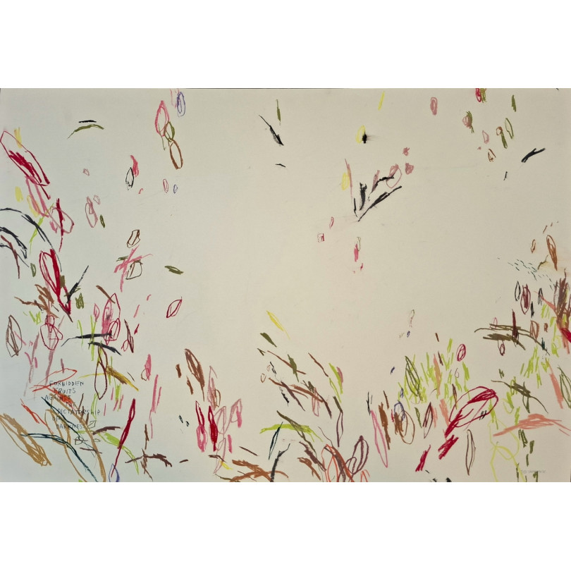 Dessin abstrait et coloré de l'artiste contemporain The Catman