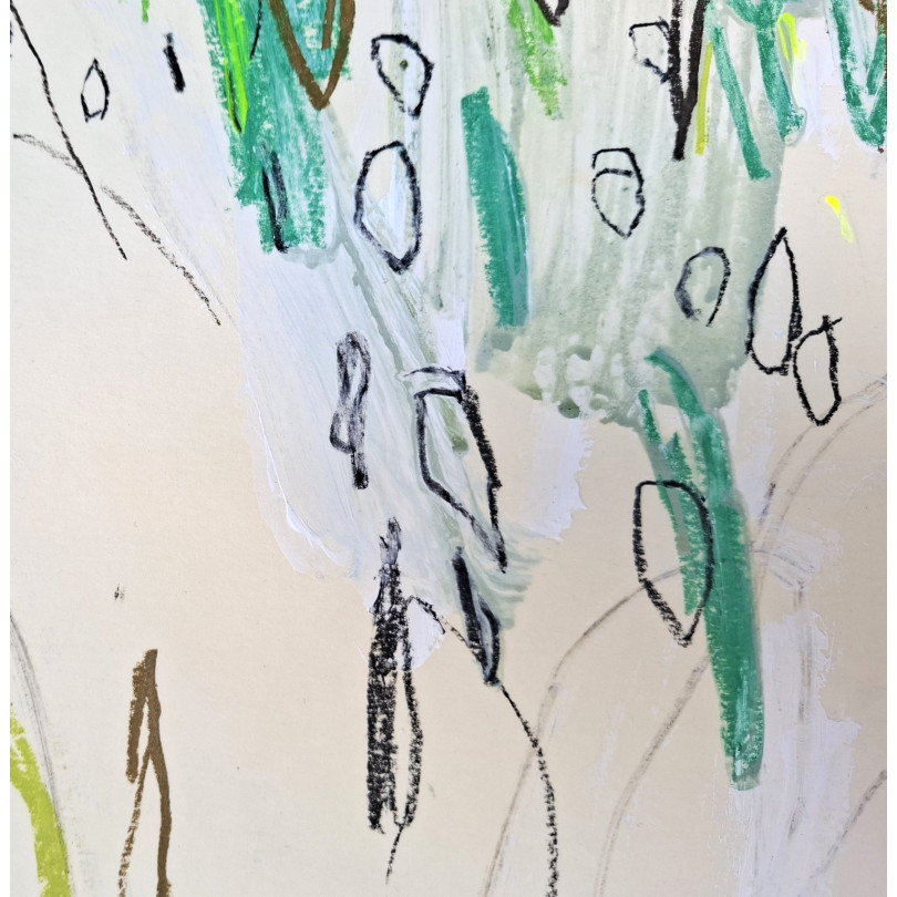 Dibujo abstracto y colorido del artista The Catman