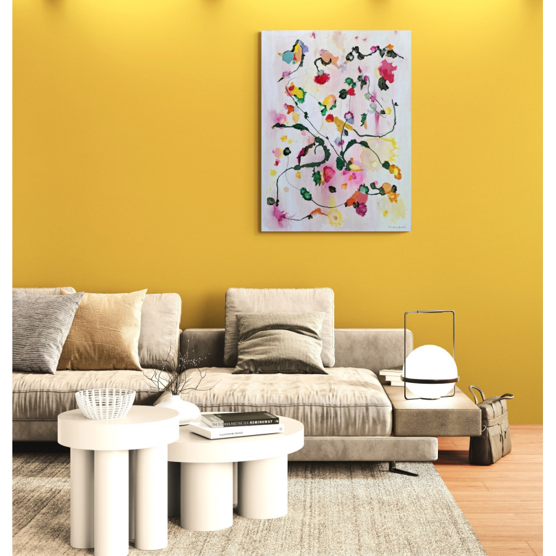 Obra abstracta y colorida inspirada de la naturaleza del artista Pedro Martinez Marín