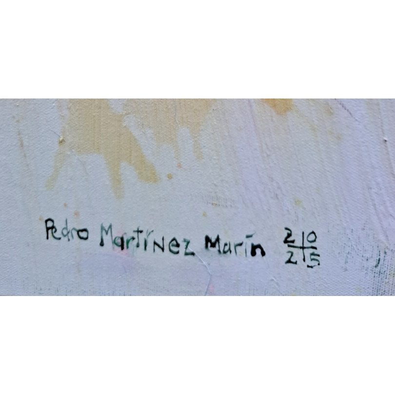 Obra abstracta y colorida inspirada de la naturaleza del artista Pedro Martinez Marín