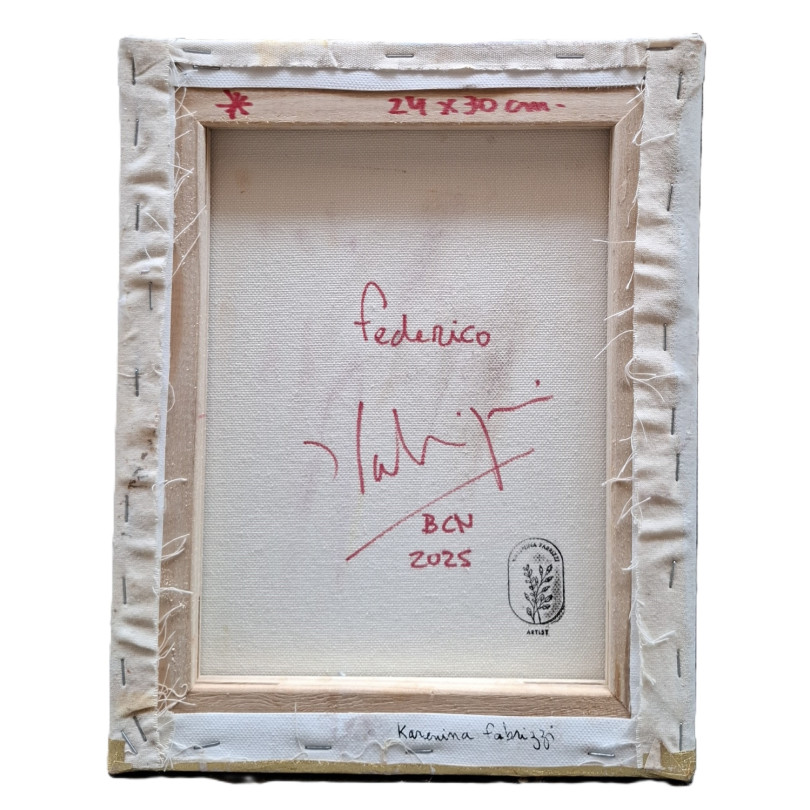 Obra de Karenina Fabrizzi, retrato de zorro elegante