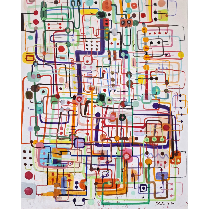 Toile colorée de grand format de Pedro Martinez Marín