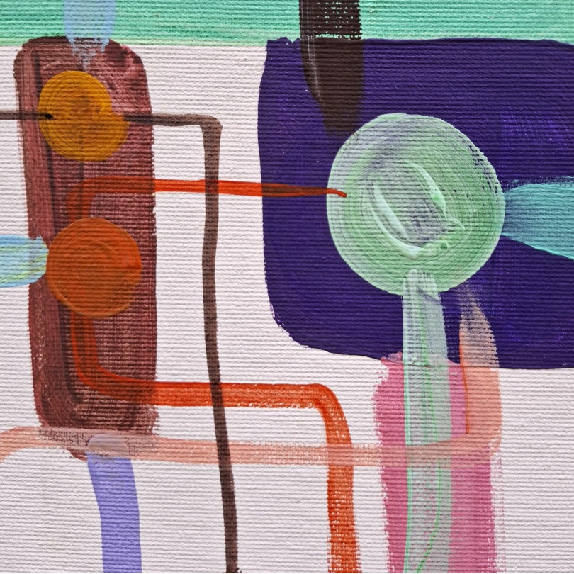 CONNECTIONS obra colorida de grande formato del artista Pedro Martinez Marín