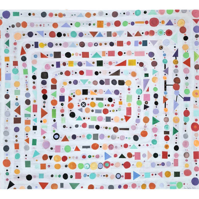 LABERINTO obra de colorida de grande formato de Pedro Martinez Marín