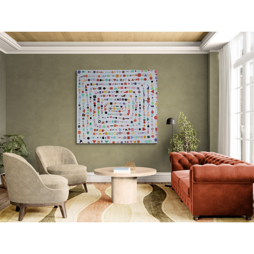 LABERINTO obra de colorida de grande formato de Pedro Martinez Marín