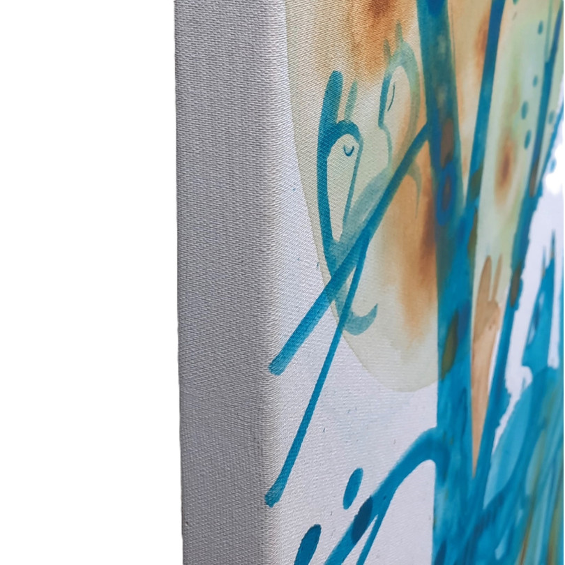 LEJOS DEL MUNDO DE LOS HOMBRES hand painting by Vanessa Linares for ICI ET LÀ