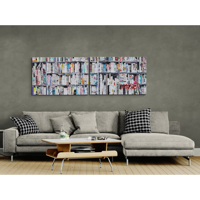 DANGER diptych artwork by The Catman for Ici et Là gallery