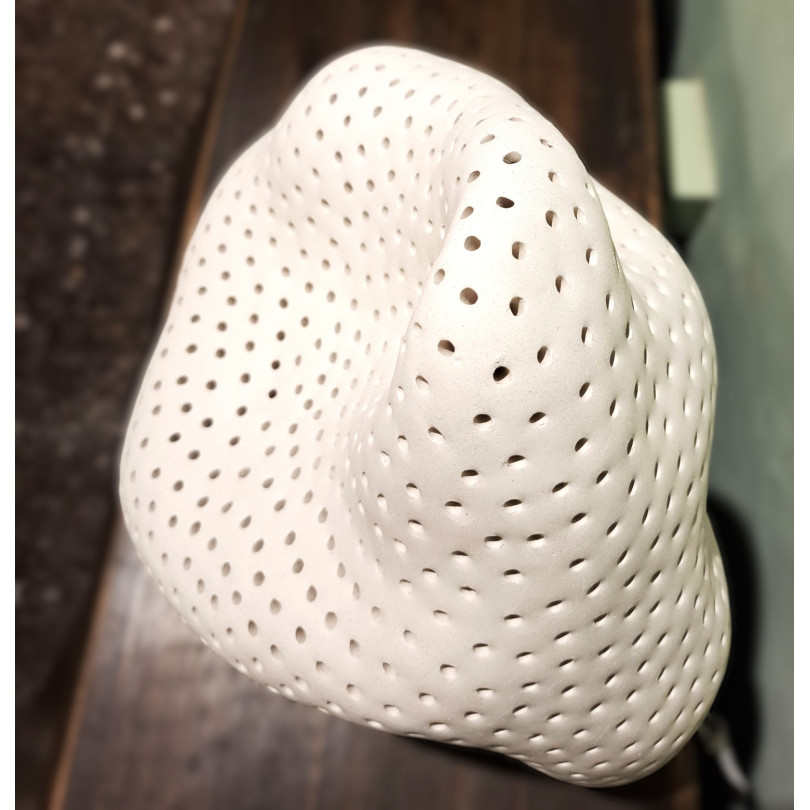 Ambient Lamp in White Pierced Ceramic