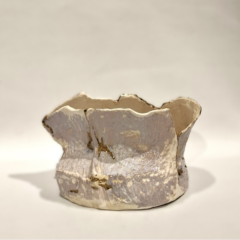 ALGAS vase, porcelain unique piece