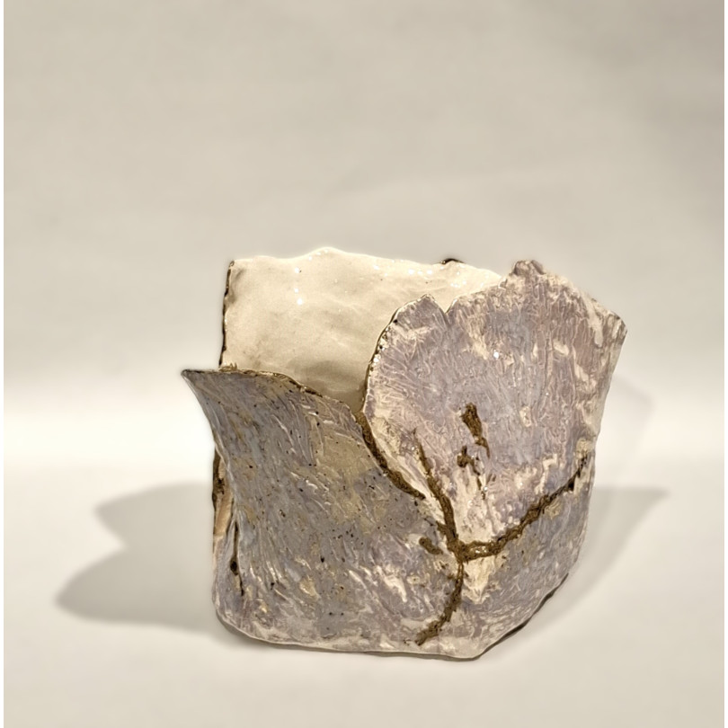 ALGAS vase, porcelain unique piece