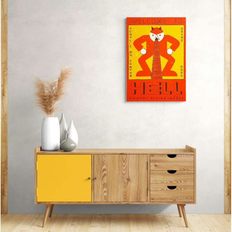HELL painting by Kike Ibañez