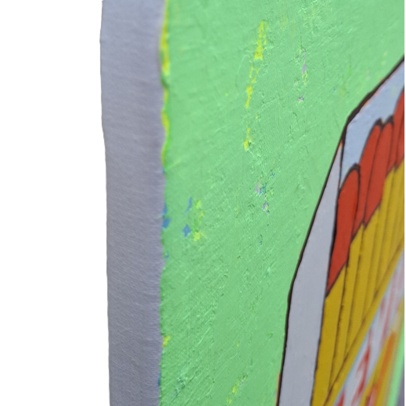 DEVIL cuadro,pintado en pieza única de Kike Ibañez